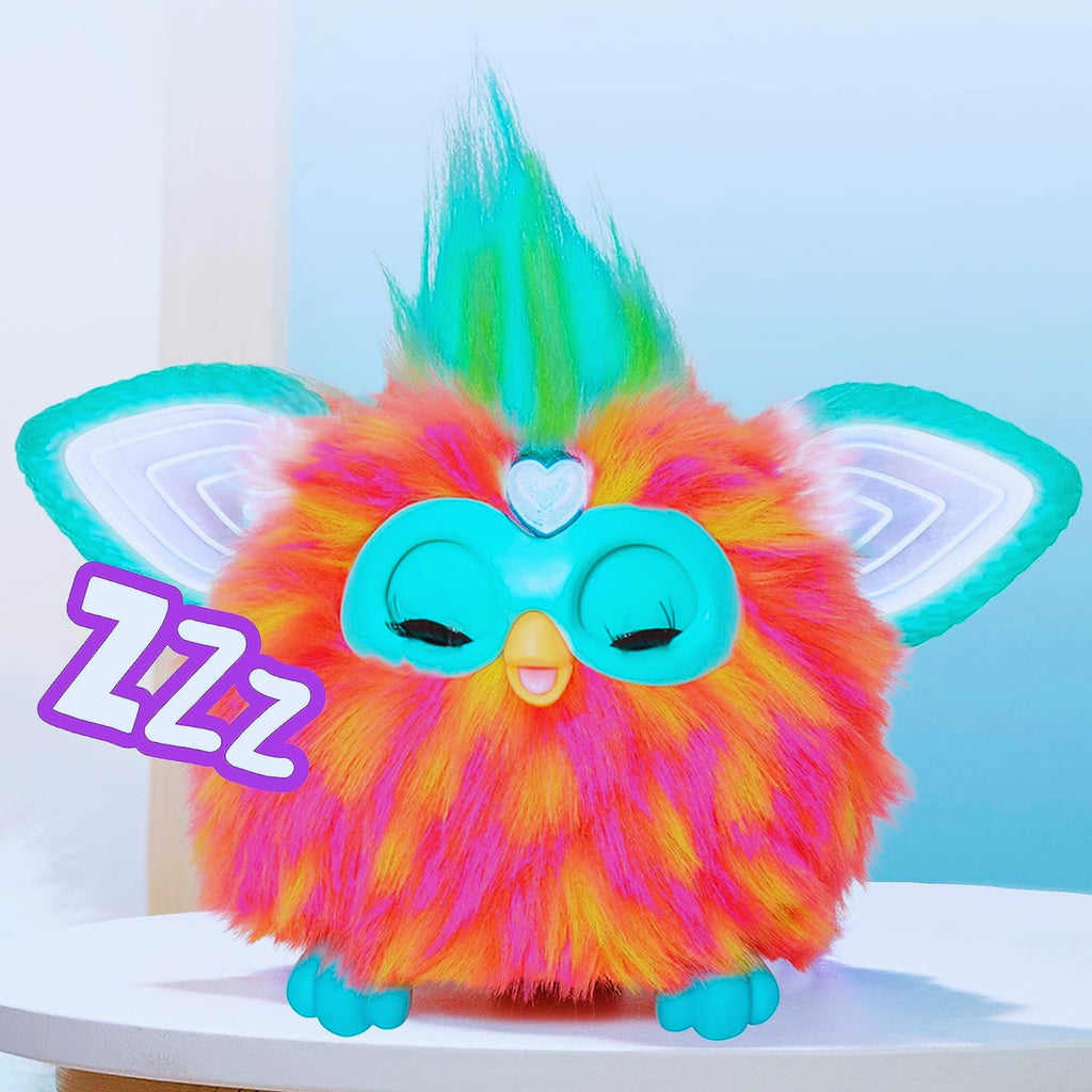 Furby Coral Interactive Plush Toys with 15 Fashion Accessories Voice Activated Animatronic Dancing Soft Toy for Kid Toddlers Christmas Holiday Birthday Gifts for 6 Yrs Old Up