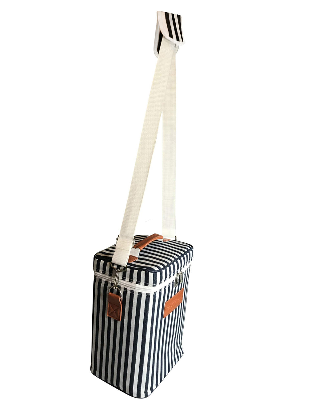 Insulated Wine Tote Bag Wine Bottle Carrier 4 Bottle Capacity Cooler Bag for Outdoor Camping Great Wine Lover Gift with Handle and Adjustable Shoulder Strap (Gray)