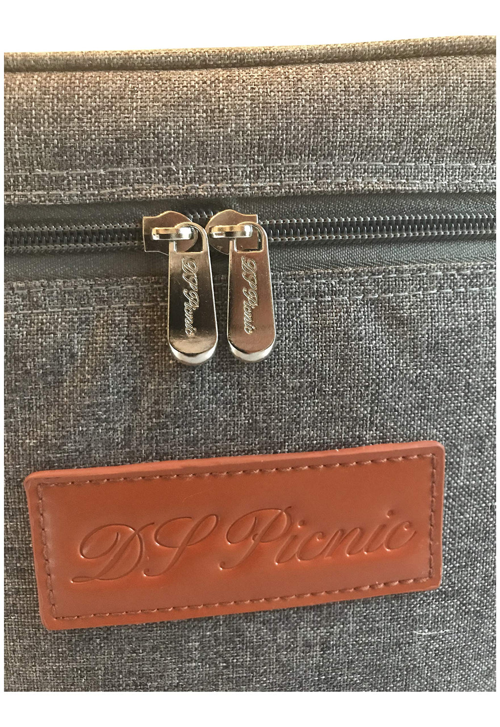 Insulated Wine Tote Bag Wine Bottle Carrier 4 Bottle Capacity Cooler Bag for Outdoor Camping Great Wine Lover Gift with Handle and Adjustable Shoulder Strap (Gray)