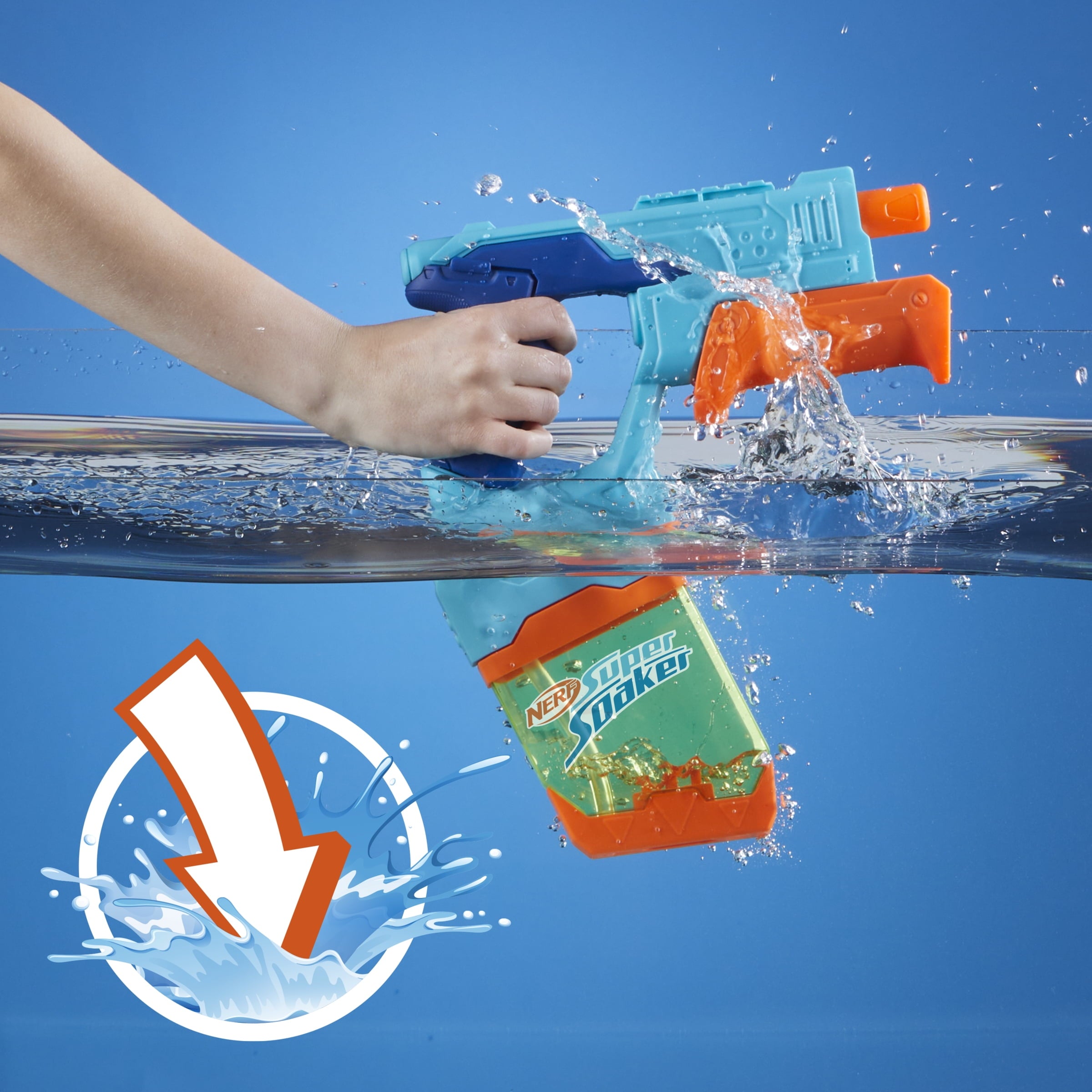 Nerf Super Soaker Dunk-Fill Water Blaster 2-Pack, Instant Fill 10.1 Fluid Ounce Tanks, Water Toys, 6+