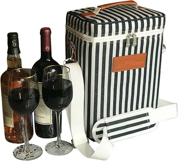 Lunch Bag by DS Picnic Insulated Wine / Lunch Bag 4 Bottles Capacity Cooler