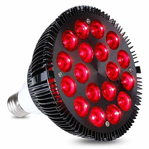 Infrared Red Light Therapy lamp 54 W 18 LED with Socket, Deep Red 660nm / 850nm