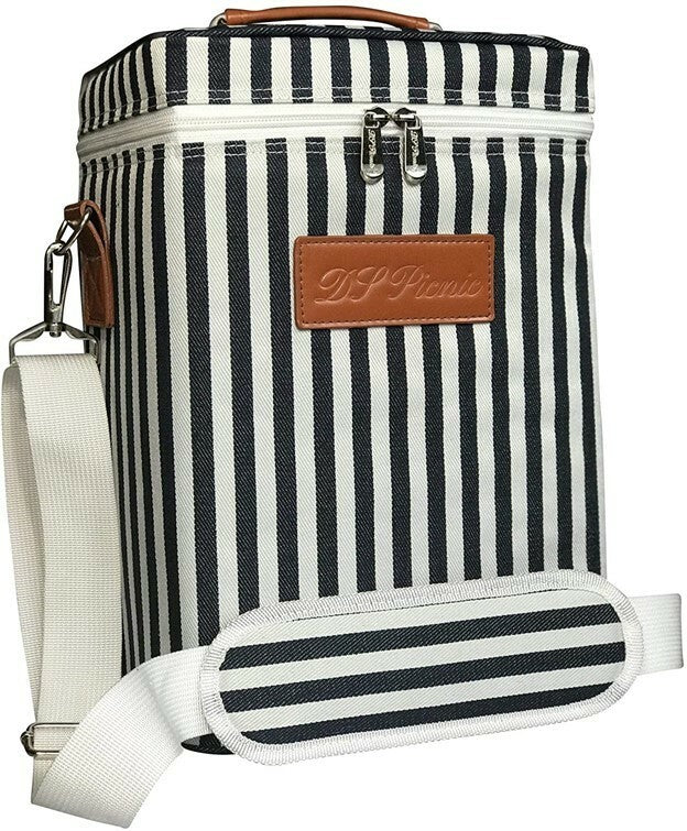 Lunch Bag by DS Picnic Insulated Wine / Lunch Bag 4 Bottles Capacity Cooler