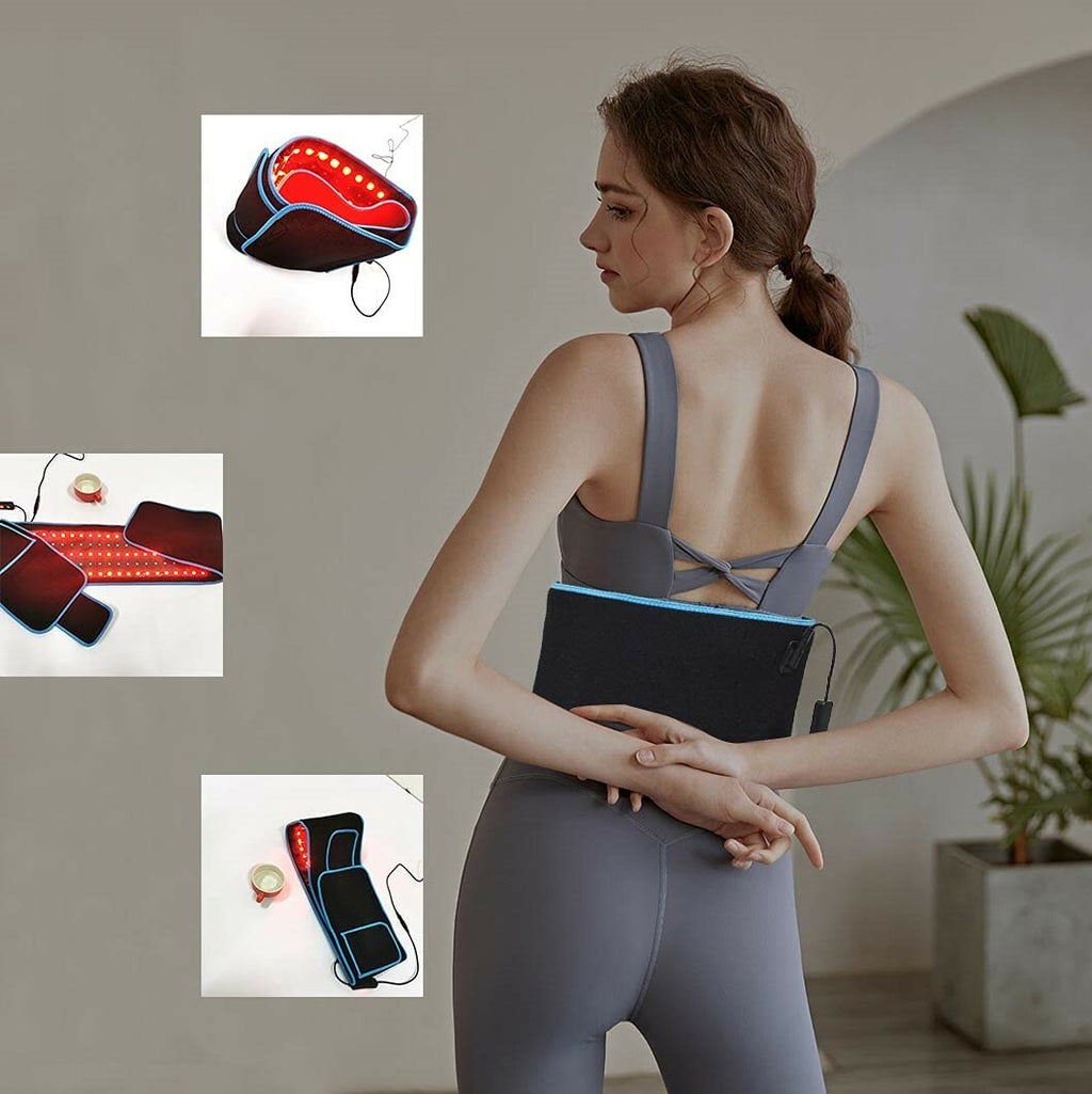 Infrared Red Light Therapy Device Pad Wrap Back Waist Belt for Pain Relief